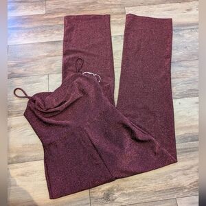 Sparkling Burgundy Jumpsuit